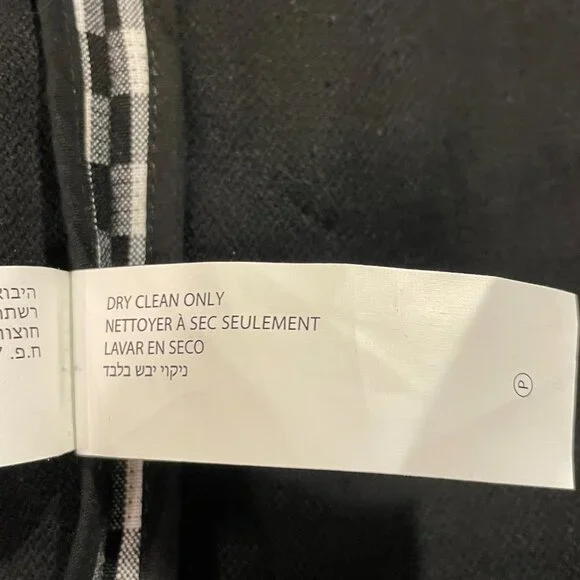 (NEW) BLACK TAPE Long Line Coat Buffalo Check Long Sleeve Oversize, B & W - XL - Picture 8 of 8